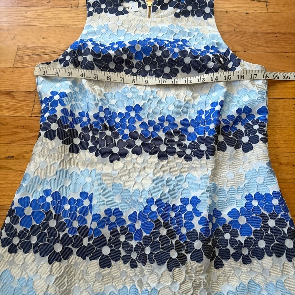 Sara Campbell Blue Floral Dress Size 10 - Picture 2 of 9